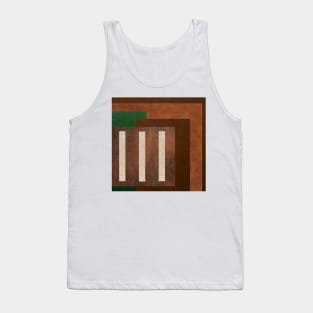 ART leather collage with 3 stripes Tank Top